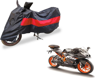 Auto Hub Two Wheeler Cover for KTM(RC 200, Black, Red)