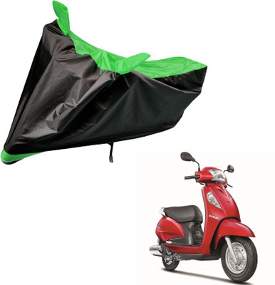 Auto Hub Two Wheeler Cover for Suzuki(Access SE, Black, Green)