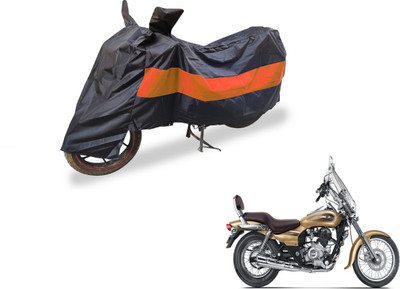 Auto Hub Two Wheeler Cover for Bajaj(Avenger 220 Cruise, Black, Orange)