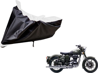 Auto Hub Two Wheeler Cover for Royal Enfield(Battle Green, Black, White)