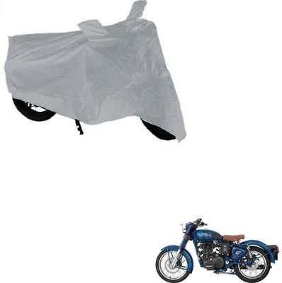 KOZDIKO Two Wheeler Cover for Royal Enfield(Classic 500, Silver)