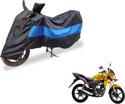 Auto Hub Two Wheeler Cover for Honda(CB Twister, Black, Blue)