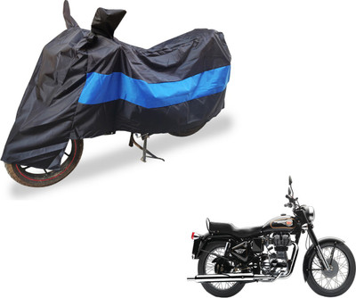 Flipkart SmartBuy Two Wheeler Cover for Royal Enfield(Bullet 350, Black, Blue)