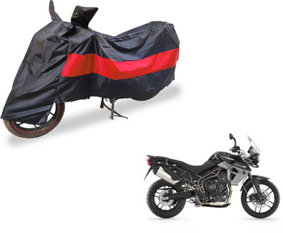Amanzo Two Wheeler Cover for Triumph(Tiger 800 XR, Black, Red)