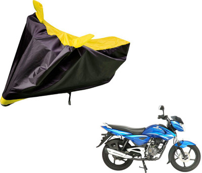 Auto Hub Two Wheeler Cover for Bajaj(Black, Yellow)