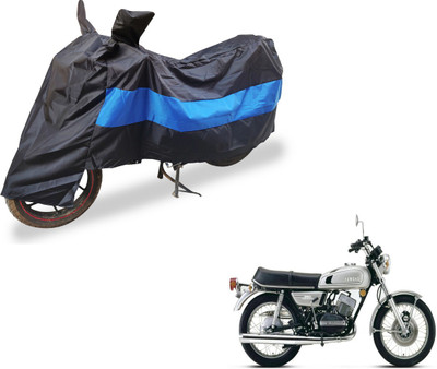 Auto Hub Two Wheeler Cover for Yamaha(RD 350, Black, Blue)