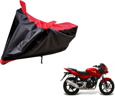 Auto Hub Two Wheeler Cover for Bajaj(Pulsar, Black, Red)