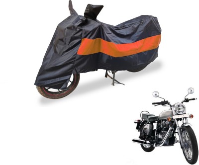 AUTYLE Two Wheeler Cover for Royal Enfield(Bullet 350, Black, Orange)