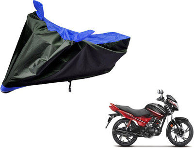 Auto Hub Two Wheeler Cover for Hero(Glamour, Black, Blue)