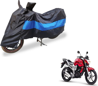 Auto Hub Two Wheeler Cover for Yamaha(FZ, Black, Blue)