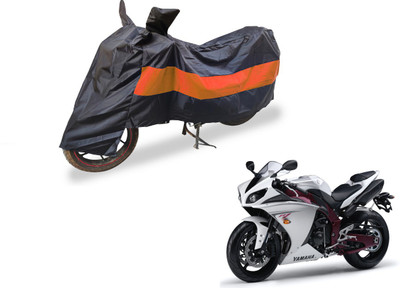 Flipkart SmartBuy Two Wheeler Cover for Yamaha(Black, Orange)