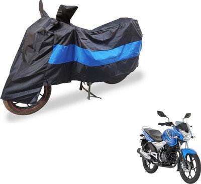 Flipkart SmartBuy Two Wheeler Cover for Bajaj(Discover 125 DTS-i, Black, Blue)