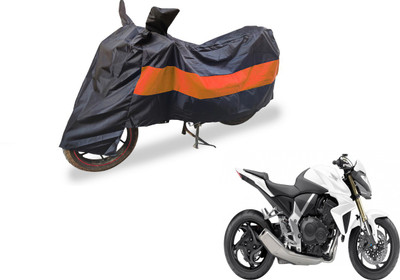 Auto Hub Two Wheeler Cover for Honda(CB 1000R, Black, Orange)