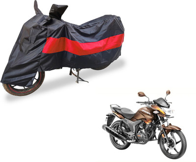 Auto Hub Two Wheeler Cover for Hero(Hunk, Black, Red)