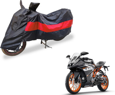 Auto Hub Two Wheeler Cover for KTM(RC 390, Black, Red)