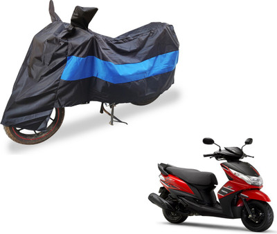 Auto Hub Two Wheeler Cover for Yamaha(Ray Z, Black, Blue)