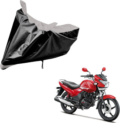 Auto Hub Two Wheeler Cover for Hero(Achiever, Black, Silver)