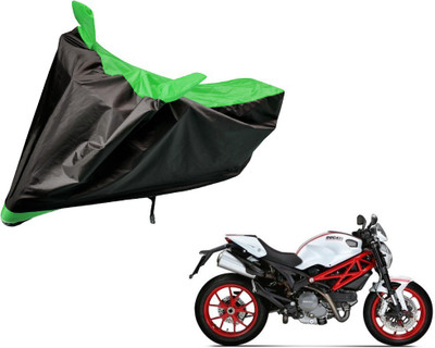 Amanzo Two Wheeler Cover for Ducati(Monster 796 S2R, Black, Green)