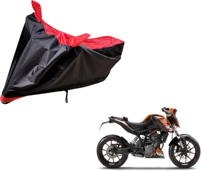 Amanzo Two Wheeler Cover for KTM(Duke 200, Black, Red)