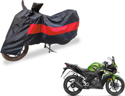 Auto Hub Two Wheeler Cover for Honda(CBR 150R, Black, Red)