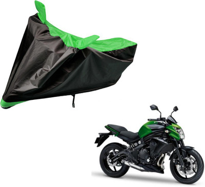 Amanzo Two Wheeler Cover for Kawasaki(Z250, Black, Green)
