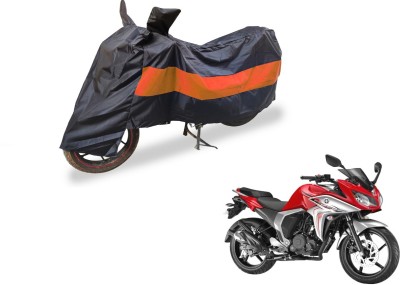 Auto Hub Two Wheeler Cover for Yamaha(Fazer, Black, Orange)