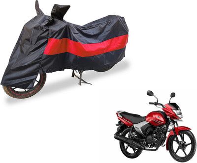 Auto Hub Two Wheeler Cover for Yamaha(Saluto, Black, Red)