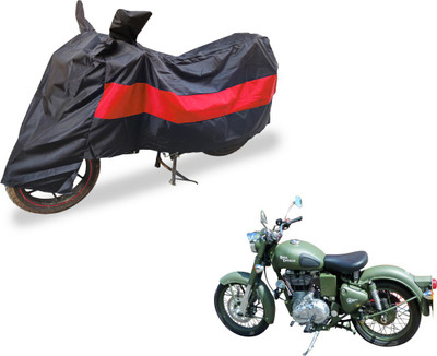 Auto Hub Two Wheeler Cover for Royal Enfield(Battle, Black, Red)