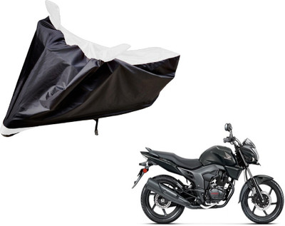 Auto Hub Two Wheeler Cover for Honda(CB Trigger, Black, White)