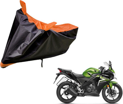 Auto Hub Two Wheeler Cover for Honda(CBR 150R, Black, Orange)