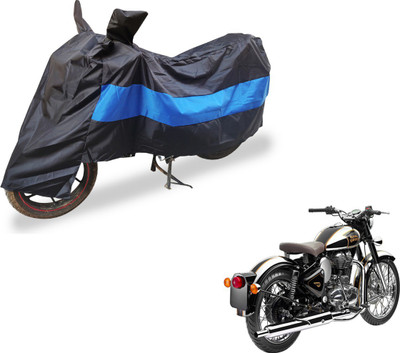 Flipkart SmartBuy Two Wheeler Cover for Royal Enfield(Classic Chrome, Black, Blue)