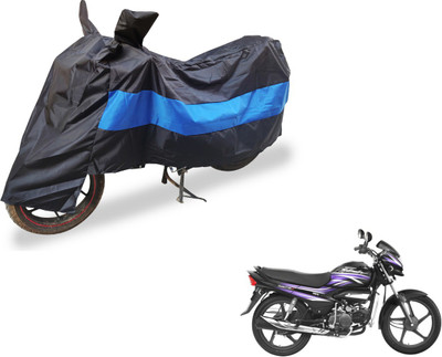 Auto Hub Two Wheeler Cover for Hero(Super Splendor, Black, Blue)