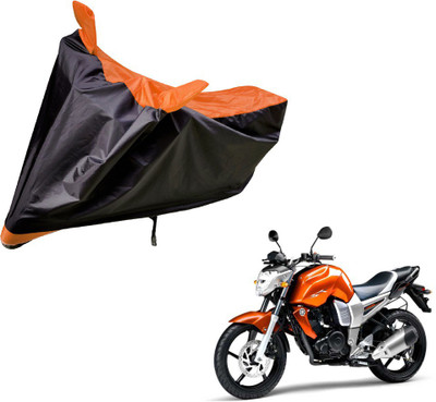 Auto Hub Two Wheeler Cover for Yamaha(FZ16, Black, Orange)