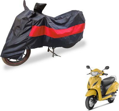 Amanzo Two Wheeler Cover for Honda(Activa 5G, Black, Red)