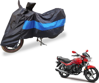 Auto Hub Two Wheeler Cover for Hero(Passion Xpro, Black, Blue)