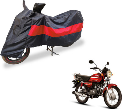 Amanzo Two Wheeler Cover for Hero(CD Dawn, Black, Red)
