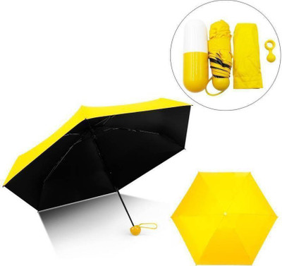 GORICH Ultra Mini UV Coated 4-Fold Travel Capsule Umbrella 100 cm Paled Umbrella C-38 Umbrella(Multicolor)
