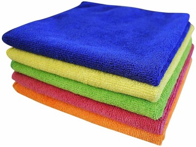 Joy Microfiber Cleaning Cloth | Cleaning Products | Cleaning Cloth | Cleaning Towels| Cleaning Microfiber | Cleaning Cloth | 40X40 cm | 300 GSM | Pack of 5 Wet and Dry Cotton Cleaning Cloth(5 Units)