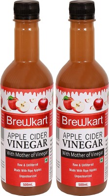 Brewkart Apple Cider Vinegar Pack of 2 Vinegar(2 x 0.5 L)