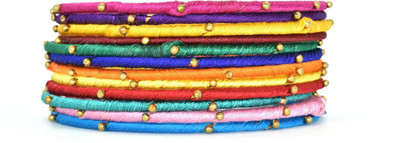 PinkNYou Fabric Bangle Set(Pack of 12) Flipkart