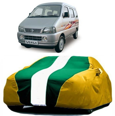 HDSERVICES Car Cover For Maruti Suzuki Versa (With Mirror Pockets)(Yellow, Green)