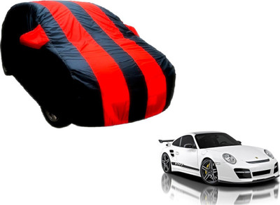 Flipkart SmartBuy Car Cover For Porsche Cayman (With Mirror Pockets)(Black, Red)
