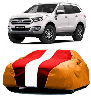AASDEE Car Cover For Ford Endeavour (With Mirror Pockets)(Red, Orange)
