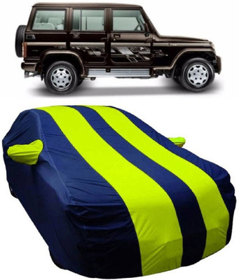MoTRoX Car Cover For Mahindra Bolero (With Mirror Pockets)(Blue, Green)