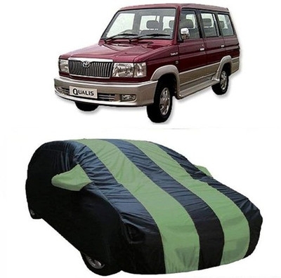 HDSERVICES Car Cover For Toyota Qualis (With Mirror Pockets)(Green)