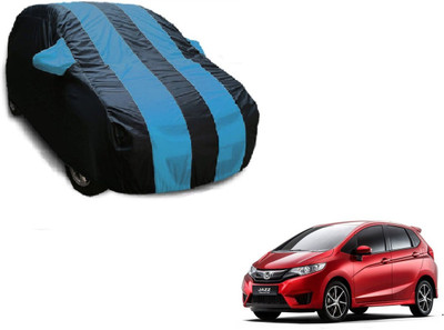 Flipkart SmartBuy Car Cover For Honda Jazz (With Mirror Pockets)(Black, Blue)