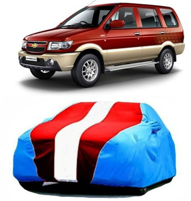 CLASS ONE Car Cover For Chevrolet Tavera (With Mirror Pockets)(Blue, Red)