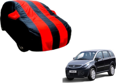 Flipkart SmartBuy Car Cover For Tata Aria (With Mirror Pockets)(Black, Red)