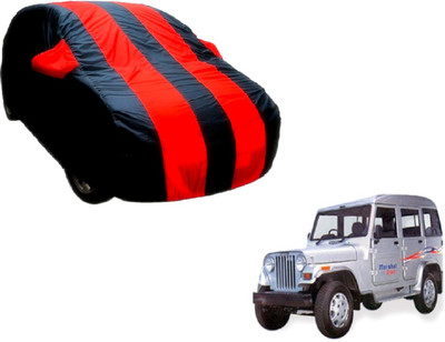 Flipkart SmartBuy Car Cover For Mahindra Marshal (With Mirror Pockets)(Black, Red)