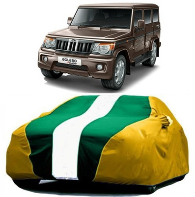 XGuard Car Cover For Mahindra Bolero (With Mirror Pockets)(Yellow, Green)
